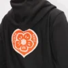Felpa con cappuccio e zip ricamata ‘Kenzo Boke Heart’ in cotone Felpa con cappuccio e zip ricamata ‘Kenzo Boke Heart’ in cotone