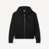 Felpa con cappuccio e zip ricamata “Kenzo Signature” in cotone Felpa con cappuccio e zip ricamata “Kenzo Signature” in cotone