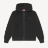 Felpa con cappuccio e zip ricamata “Kenzo Signature” in cotone Felpa con cappuccio e zip ricamata “Kenzo Signature” in cotone