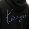 Felpa con cappuccio e zip ricamata “Kenzo Signature” in cotone Felpa con cappuccio e zip ricamata “Kenzo Signature” in cotone