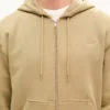 Felpa con cappuccio e zip ricamata “Kenzo Signature” in cotone Felpa con cappuccio e zip ricamata “Kenzo Signature” in cotone