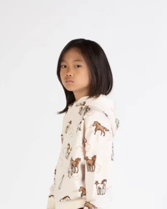 Felpa con cappuccio oversize “Lunar New Year” in French Terry