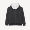 Felpa con cappuccio reversibile e zip “Kenzo Tulip” in cotone Felpa con cappuccio reversibile e zip “Kenzo Tulip” in cotone