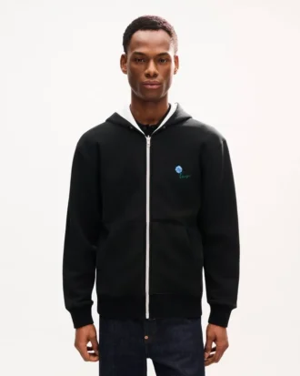 Felpa con cappuccio reversibile e zip “Kenzo Tulip” in cotone