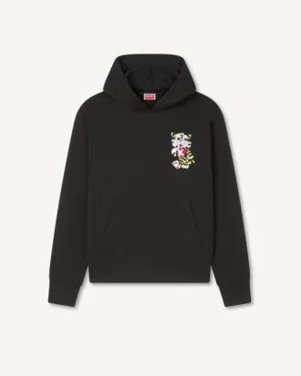 Felpa con cappuccio ricamata “Kenzo Wild Tiger” in cotone