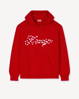 Felpa con cappuccio ricamata “Kenzo Winter Holidays” in cotone e lana