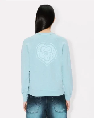 Felpa in cotone con ricamo “Kenzo Boke Heart”