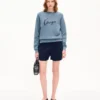 Felpa in cotone con ricamo ‘Kenzo Signature’ Felpa in cotone con ricamo ‘Kenzo Signature’