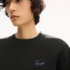 Felpa in cotone con ricamo ‘Kenzo Signature’