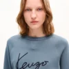 Felpa in cotone con ricamo ‘Kenzo Signature’ Felpa in cotone con ricamo ‘Kenzo Signature’