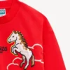 Felpa ricamata “Lunar New Year” in French Terry