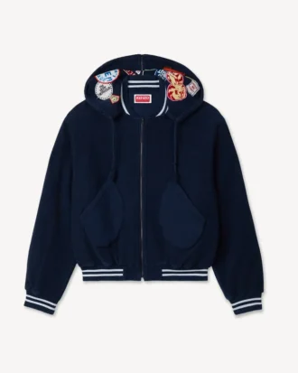 Giacca Afterhood ricamata con stemmi Kenzo in cotone