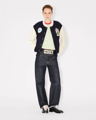 Giacca blouson oversize “Kenzo Badges” in lana