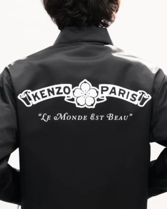 Giacca da allenatore con zip “Kenzo Paris Emblem” in nylon rivestito