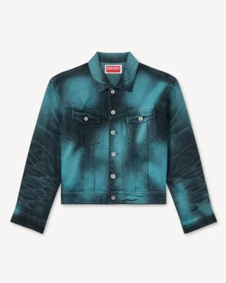 Giacca da camionista oversize ‘Kenzo Boke Heart’ in denim giapponese