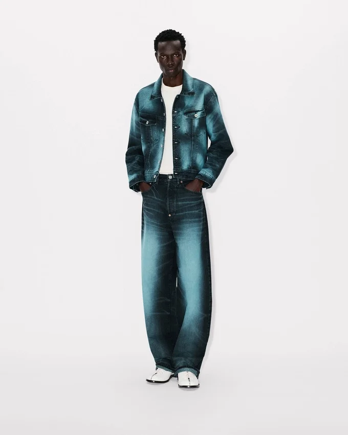 Giacca da camionista oversize ‘Kenzo Boke Heart’ in denim giapponese Giacca da camionista oversize ‘Kenzo Boke Heart’ in denim giapponese