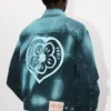 Giacca da camionista oversize ‘Kenzo Boke Heart’ in denim giapponese Giacca da camionista oversize ‘Kenzo Boke Heart’ in denim giapponese