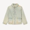 Giacca da lavoro con scollo a scialle in denim giapponese Giacca da lavoro con scollo a scialle in denim giapponese