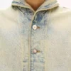 Giacca da lavoro con scollo a scialle in denim giapponese Giacca da lavoro con scollo a scialle in denim giapponese