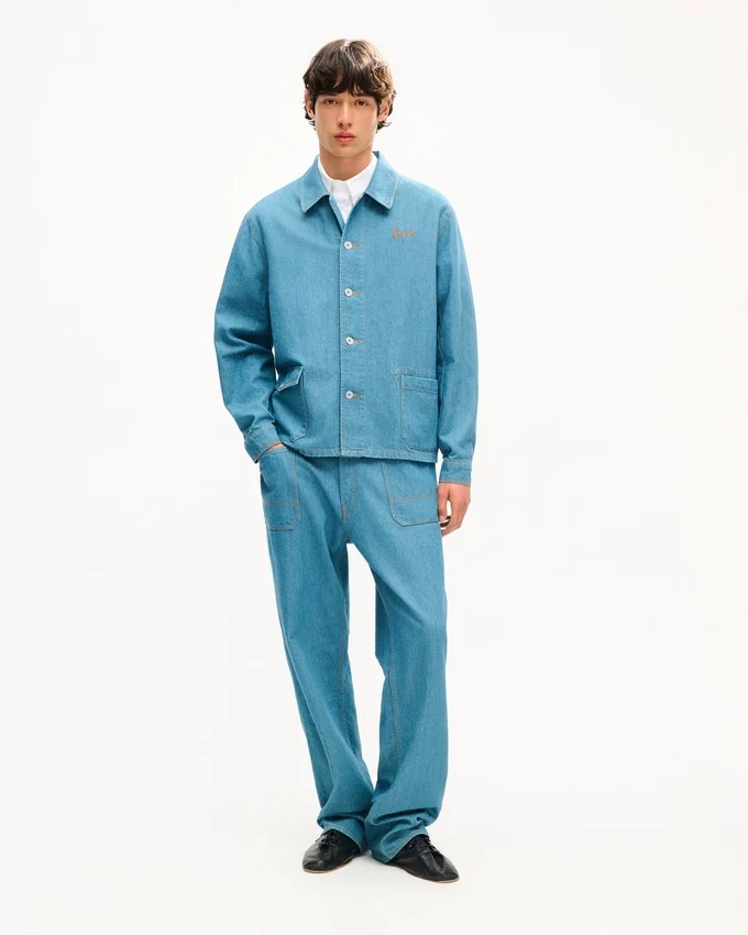 Giacca da lavoro “Kenzo Signature” in denim giapponese Giacca da lavoro “Kenzo Signature” in denim giapponese