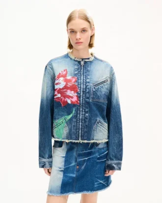 Giacca da lavoro “Kenzo Tulip” in denim giapponese Giacca da lavoro “Kenzo Tulip” in denim giapponese