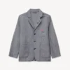 Giacca da lavoro leggera “Kenzo Tulip” in denim misto lino lavato Giacca da lavoro leggera “Kenzo Tulip” in denim misto lino lavato