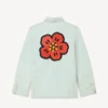 Giacca da lavoro ricamata “Boke Flower” in denim giapponese Giacca da lavoro ricamata “Boke Flower” in denim giapponese