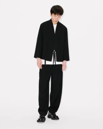 Giacca kimono in lana vergine