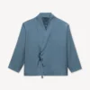 Giacca kimono in viscosa e lana