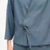 Giacca kimono in viscosa e lana