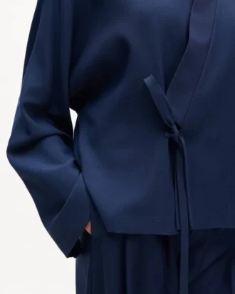 Giacca kimono leggera in lana vergine