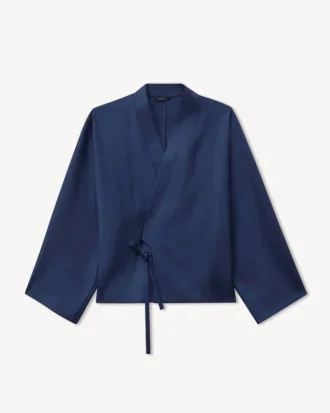 Giacca kimono leggera in lana vergine