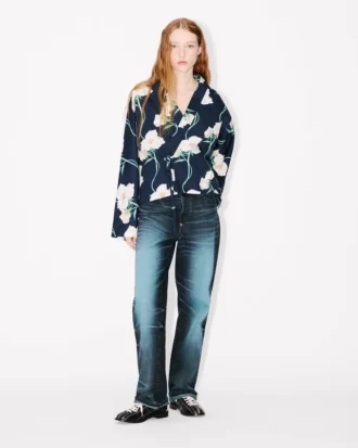 Giacca kimono “Rose’ Light” in cotone dell’archivio Kenzo