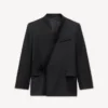 Giacca kimono sartoriale doppiopetto in lana vergine Giacca kimono sartoriale doppiopetto in lana vergine