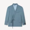 Giacca kimono sartoriale doppiopetto in lana vergine Giacca kimono sartoriale doppiopetto in lana vergine