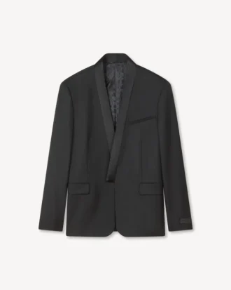 Giacca kimono sartoriale monopetto in lana vergine Giacca kimono sartoriale monopetto in lana vergine