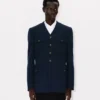 Giacca militare senza colletto Giacca militare senza colletto