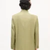 Giacca sartoriale a doppio petto stile kimono in lana vergine Giacca sartoriale a doppio petto stile kimono in lana vergine