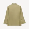Giacca sartoriale a doppio petto stile kimono in lana vergine Giacca sartoriale a doppio petto stile kimono in lana vergine