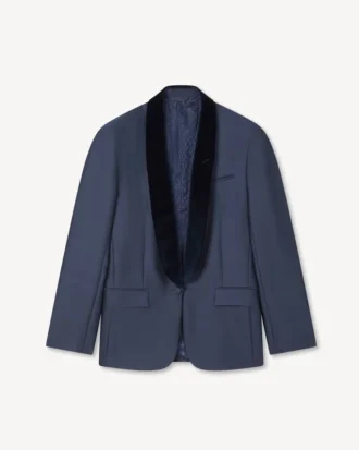 Giacca sartoriale con revers a scialle in lana vergine Slik Giacca sartoriale con revers a scialle in lana vergine Slik