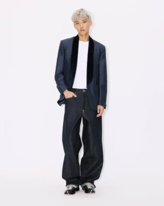 Giacca sartoriale con revers a scialle in lana vergine Slik Giacca sartoriale con revers a scialle in lana vergine Slik