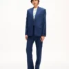 Giacca sartoriale monopetto stile kimono in lana vergine Giacca sartoriale monopetto stile kimono in lana vergine