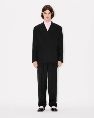 Giacca sartoriale stile kimono “Kenzo Weave” in jacquard di lana