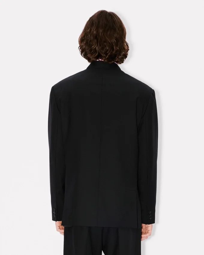 Giacca sartoriale stile kimono “Kenzo Weave” in jacquard di lana Giacca sartoriale stile kimono “Kenzo Weave” in jacquard di lana