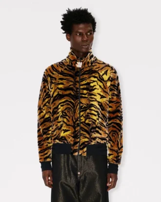 Giacca sportiva “Kenzo Tiger” in jacquard di velluto