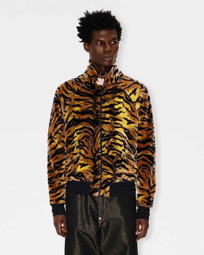 Giacca sportiva “Kenzo Tiger” in jacquard di velluto Giacca sportiva “Kenzo Tiger” in jacquard di velluto