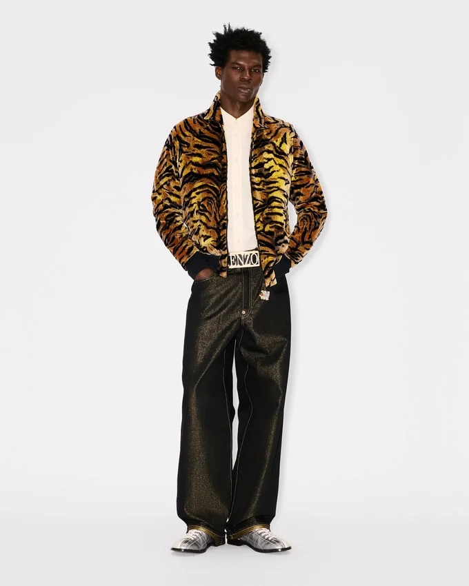 Giacca sportiva “Kenzo Tiger” in jacquard di velluto Giacca sportiva “Kenzo Tiger” in jacquard di velluto