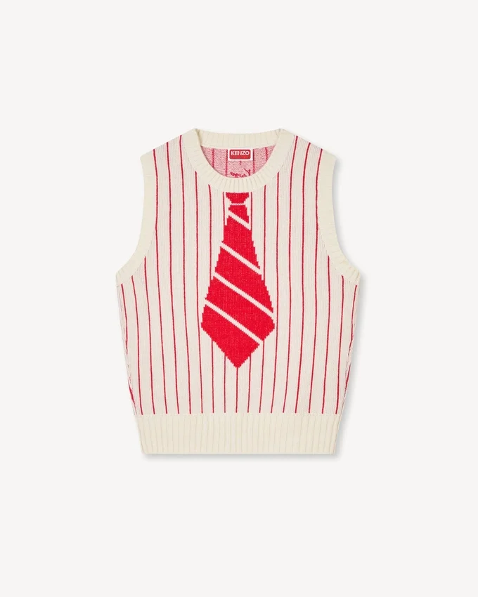 Gilet Kenzo Trompe L’œIl’ in misto lana e cotone Gilet Kenzo Trompe L’œIl’ in misto lana e cotone