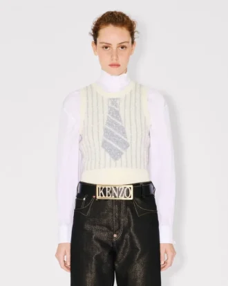 Gilet Kenzo Trompe L’œIl’ in misto lana e cotone