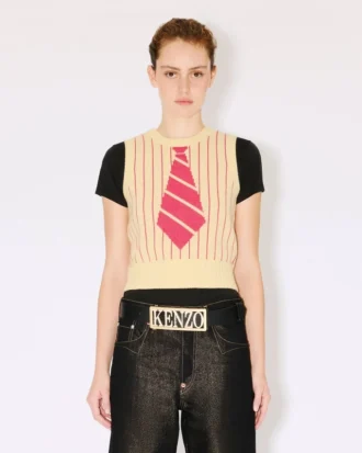 Gilet Kenzo Trompe L’œIl’ in misto lana e cotone Gilet Kenzo Trompe L’œIl’ in misto lana e cotone